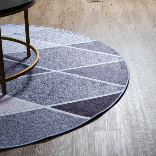 Geometric HY65 Floor Carpet Round 200cm