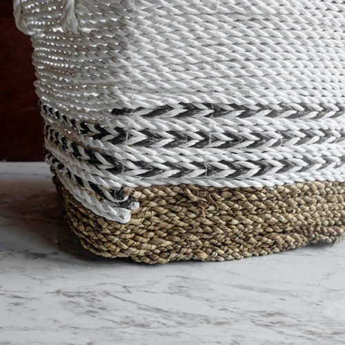 Handwoven Basket Square - Blue Accent 2