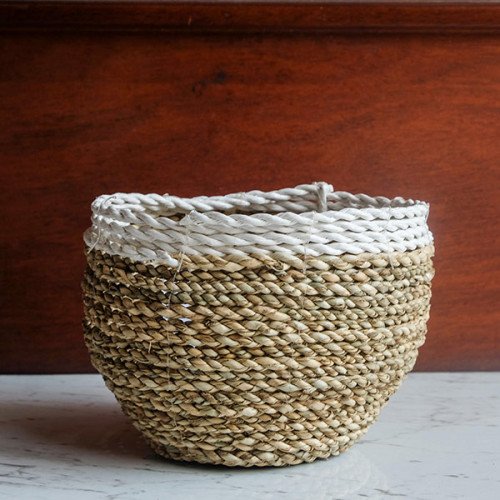 Handwoven Short Basket Round