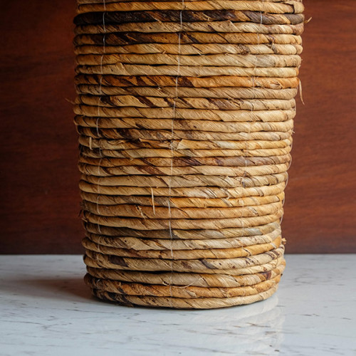 Handwoven Tall Vase - Natural Weave