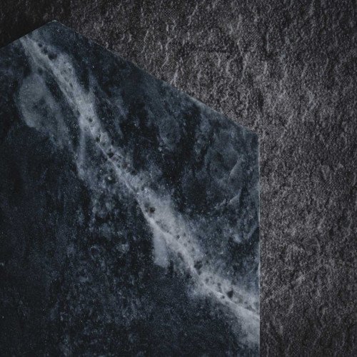 Hexagon Marble Coaster Black