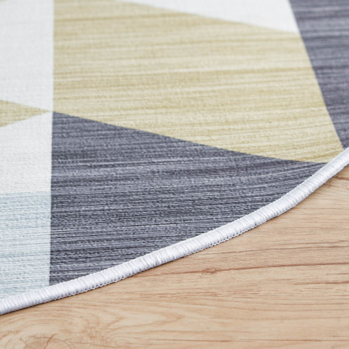 Jagged HY64 Floor Carpet Round 120cm