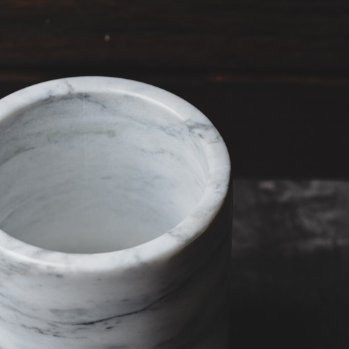 Marble Décor Vase White 16.5cm