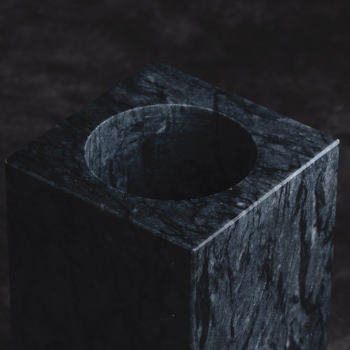 Marble Toothbrush Holder Black Single