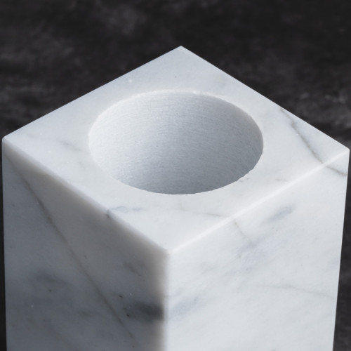 Marble Toothbrush Holder White Single
