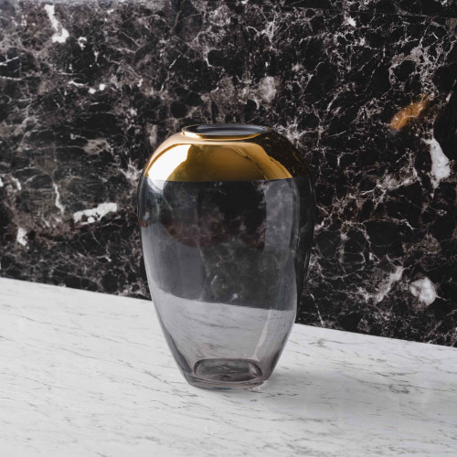 Mythical Glass 0501 Flower Vase Gray