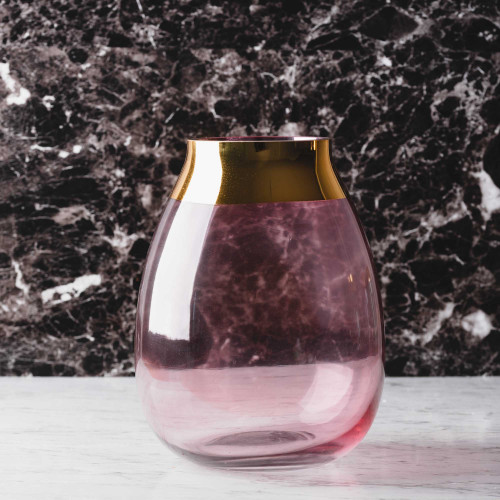 Mythical Glass 0502 Flower Vase Lavender