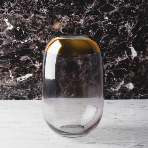 Mythical Glass 0503 Flower Vase Gray