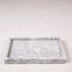 Rectangular Marble Tray White 30cm x 20cm