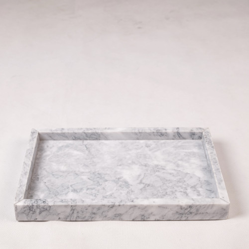 Rectangular Marble Tray White 30cm x 20cm