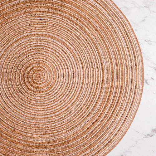 Round Woven Placemat Large Brown