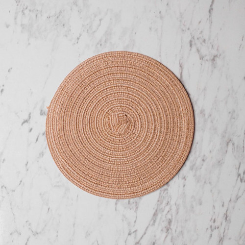 Round Woven Placemat Small Brown