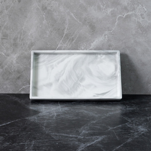 Sierra Decorative Tray Rectangular 11" - White