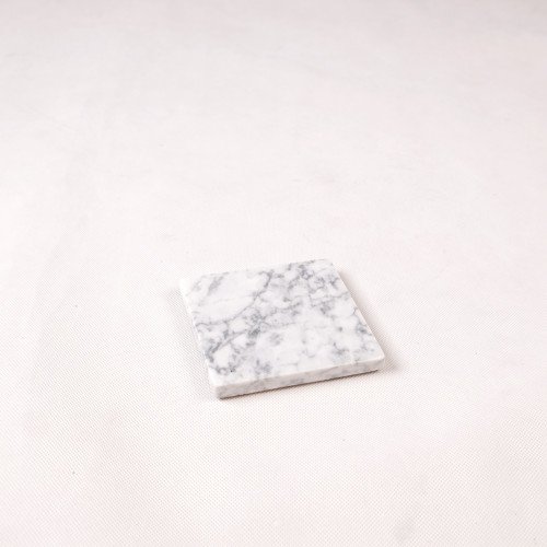 Square Marble Coaster White