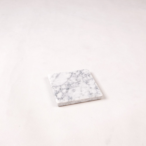 Square Marble Coaster White