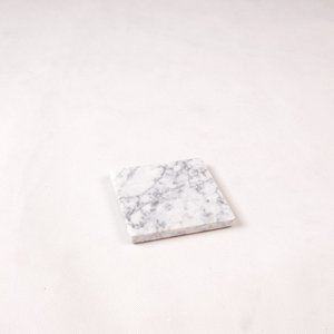 Square Marble Coaster White