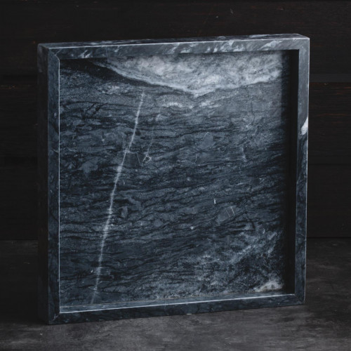 Square Marble Tray Black 25cm x 25cm