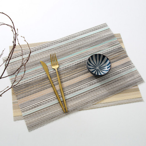 Table Placemat Divine Striped Yellow