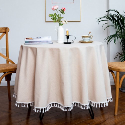 Tablecloth Galore Beige 160cm Round
