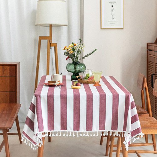 Tablecloth Red & White Stripes