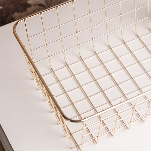 Tabletop Display Basket Gold 28 x 22cm