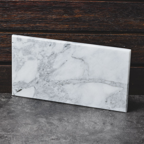 Thin Rectangular Marble Board White 29cm x 15.5cm