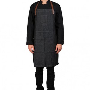 Gold Long Apron Black