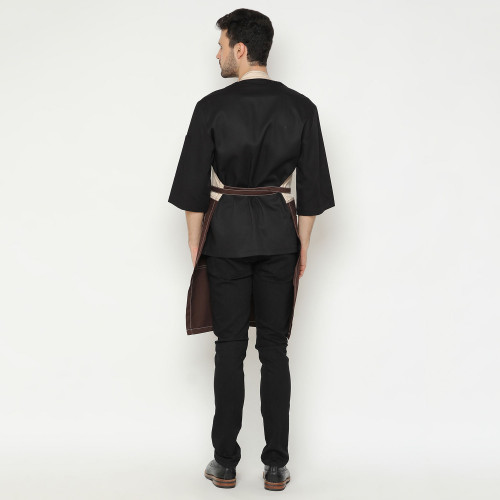 Velice Full Apron Cream-Brown 3