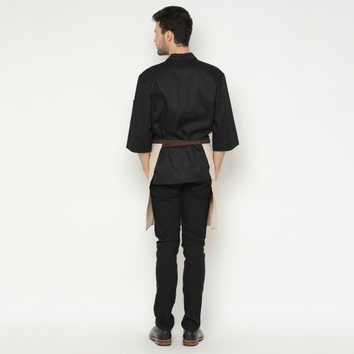 Zen Sushi Chef Short Apron Beige 4