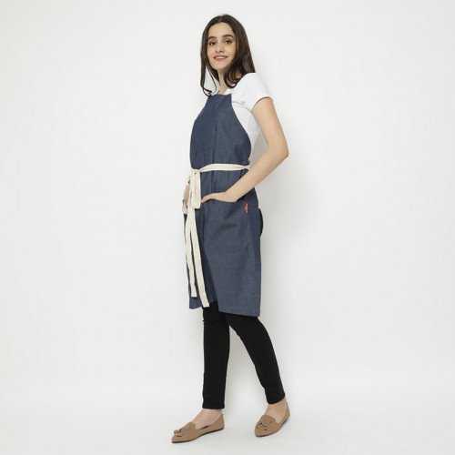 Avery Kitchen Apron Denim Blue 3