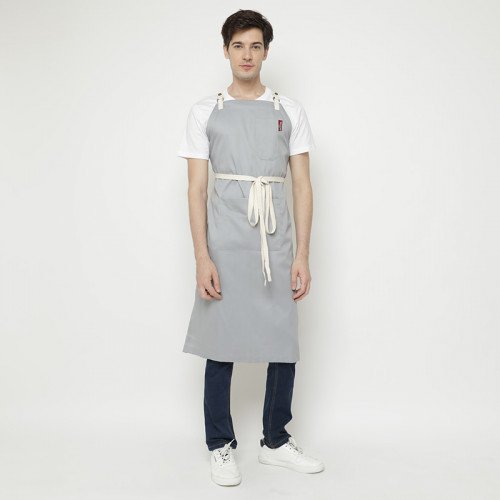 Avery Kitchen Apron Twill Light Gray 3