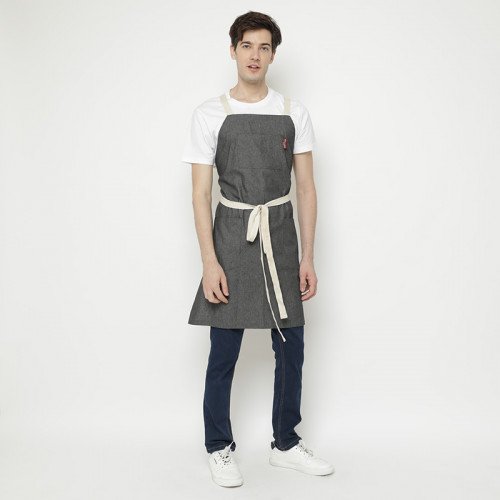 Avery Kitchen Apron Denim Gray