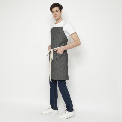 Avery Kitchen Apron Denim Gray 2