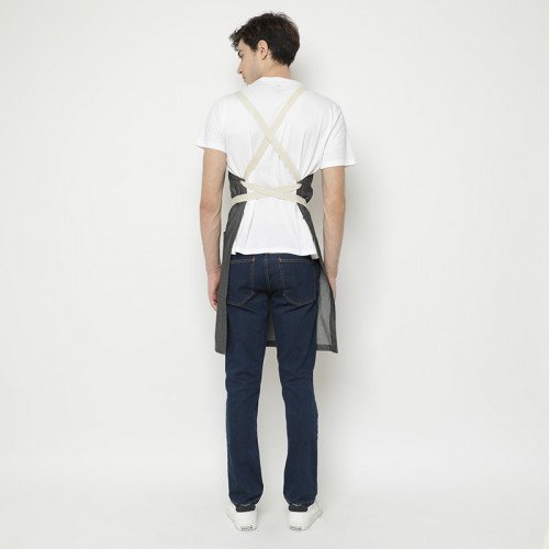 Avery Kitchen Apron Denim Gray 3
