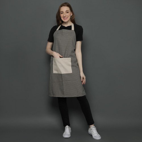 Brooklyn Full Kitchen Apron Cream - Brown 3