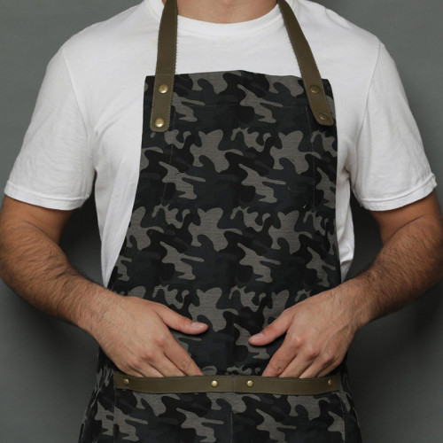 Army Series Full Kitchen Apron Green 4