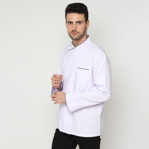 Maestro Long Sleeves White Chef Coat 3