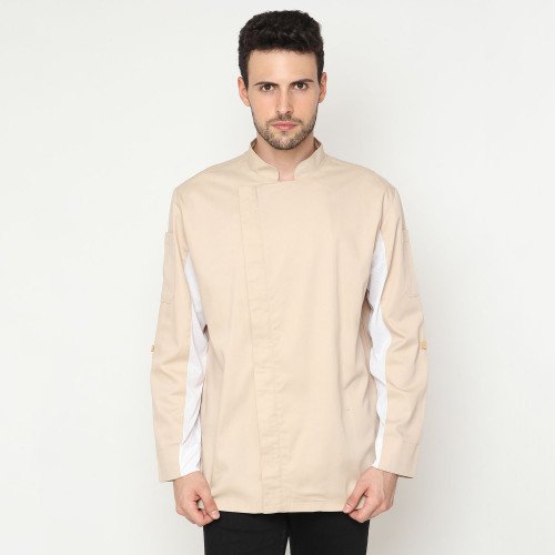 Chapelle Long Sleeves Beige Chef Coat