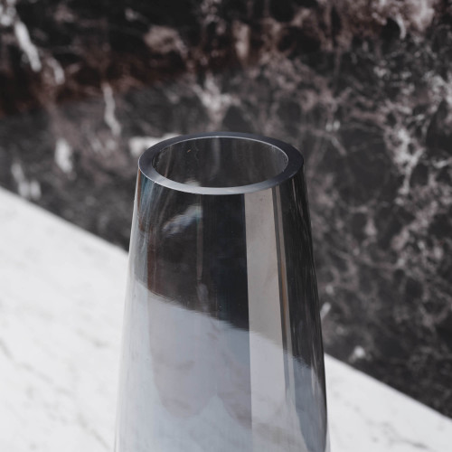 Barrel Glass 0401 Amber Vase 4