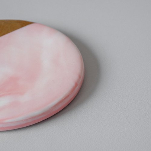 Chic Gold & Pink Coaster Octagon 9cm 3