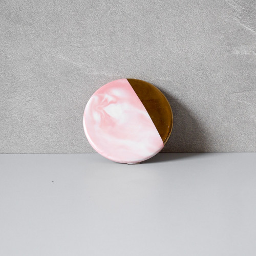 Chic Gold & White Coaster Octagon 9cm 11