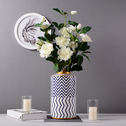 Ethnic Blue & White Jar Small 7