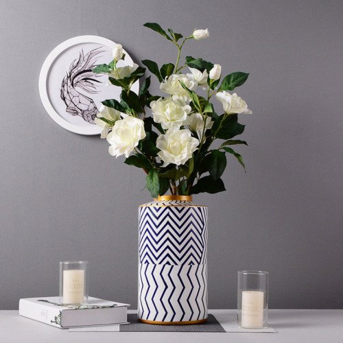 Ethnic Blue & White Jar Small 7