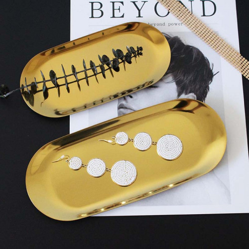 Gold Oval Jewelry Tray 12
