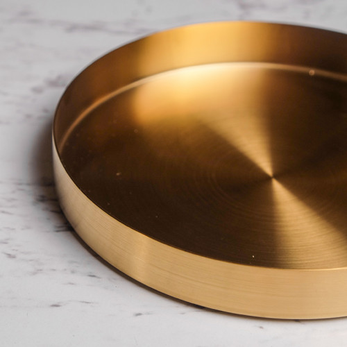 Gold Round Jewelry Tray 18