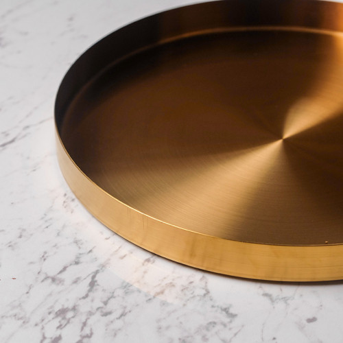 Gold Round Jewelry Tray 15