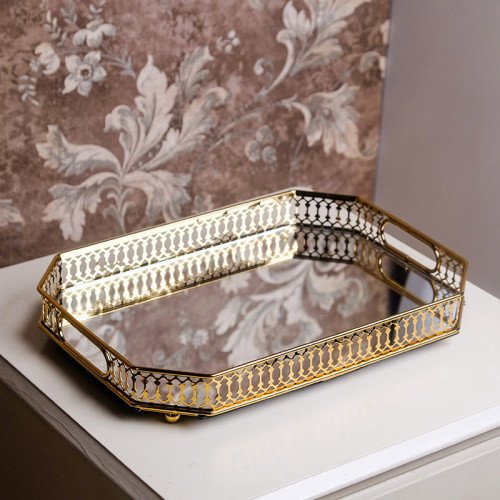 Modern Mirror Tray Rectangular 35.5 x 25cm