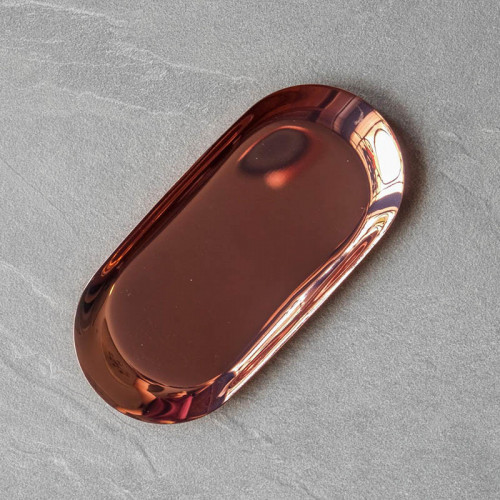Rose Gold Oval Jewelry Tray 2