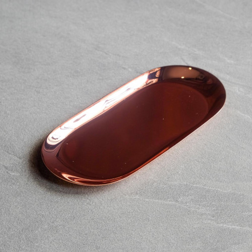 Rose Gold Oval Jewelry Tray 8
