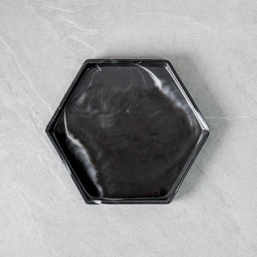 Sierra Decorative Tray Hexagon 10.5" - Pink